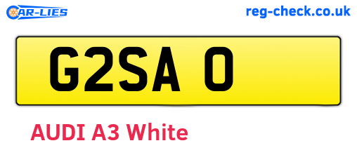 G2SAO are the vehicle registration plates.