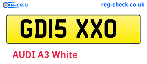 GD15XXO are the vehicle registration plates.