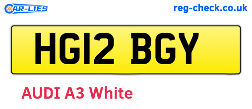 HG12BGY are the vehicle registration plates.