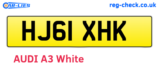 HJ61XHK are the vehicle registration plates.