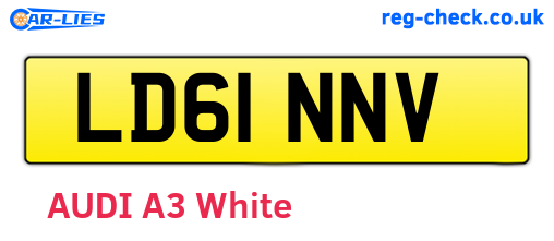 LD61NNV are the vehicle registration plates.