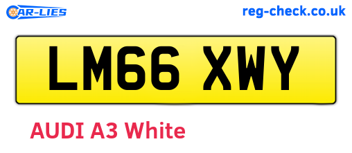 LM66XWY are the vehicle registration plates.