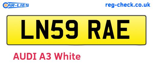 LN59RAE are the vehicle registration plates.