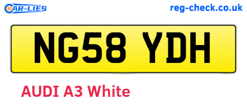 NG58YDH are the vehicle registration plates.