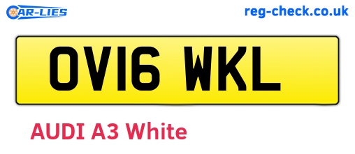 OV16WKL are the vehicle registration plates.