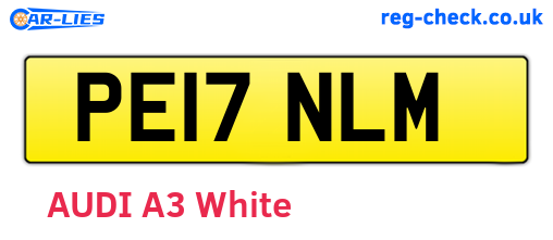 PE17NLM are the vehicle registration plates.
