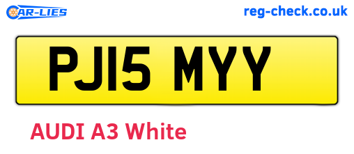 PJ15MYY are the vehicle registration plates.