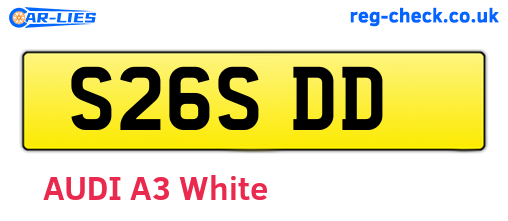 S26SDD are the vehicle registration plates.