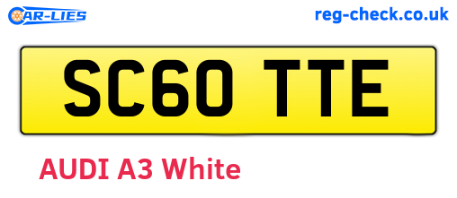 SC60TTE are the vehicle registration plates.
