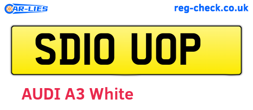 SD10UOP are the vehicle registration plates.