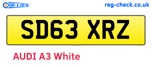 SD63XRZ are the vehicle registration plates.