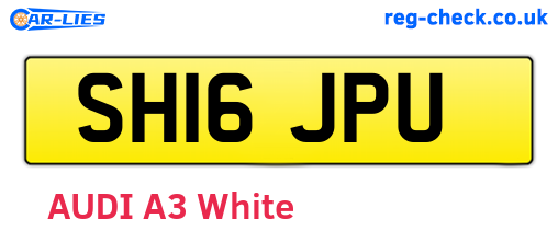 SH16JPU are the vehicle registration plates.