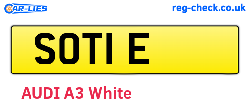 SOT1E are the vehicle registration plates.