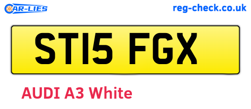 ST15FGX are the vehicle registration plates.