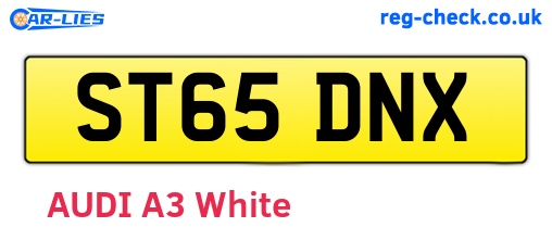 ST65DNX are the vehicle registration plates.