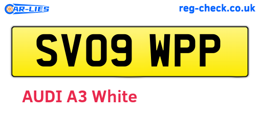 SV09WPP are the vehicle registration plates.