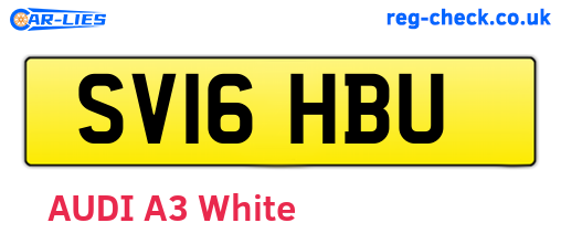 SV16HBU are the vehicle registration plates.