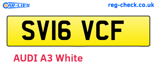 SV16VCF are the vehicle registration plates.