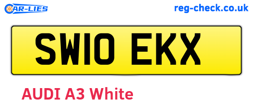 SW10EKX are the vehicle registration plates.