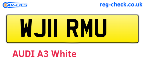 WJ11RMU are the vehicle registration plates.