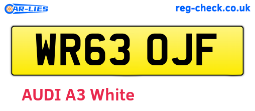 WR63OJF are the vehicle registration plates.