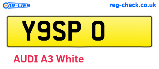 Y9SPO are the vehicle registration plates.
