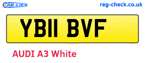 YB11BVF are the vehicle registration plates.