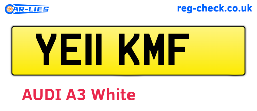 YE11KMF are the vehicle registration plates.