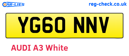 YG60NNV are the vehicle registration plates.