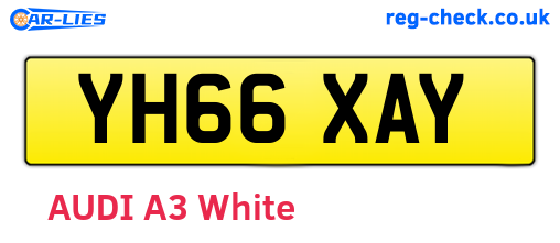 YH66XAY are the vehicle registration plates.