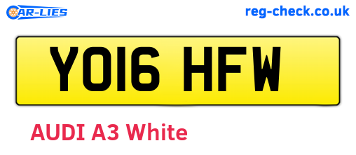 YO16HFW are the vehicle registration plates.