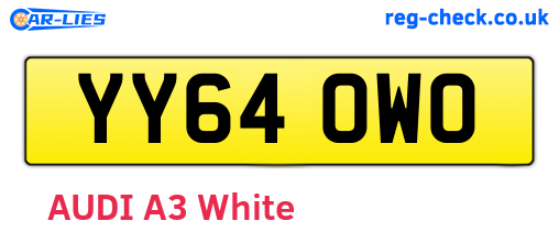 YY64OWO are the vehicle registration plates.