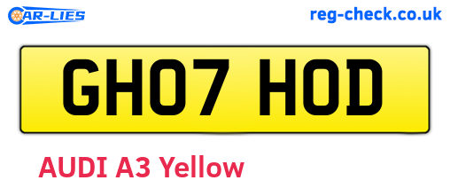 GH07HOD are the vehicle registration plates.