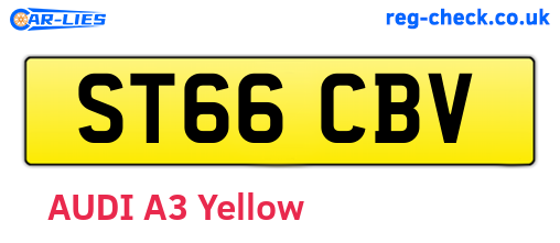 ST66CBV are the vehicle registration plates.