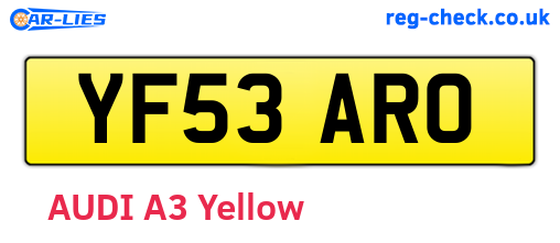YF53ARO are the vehicle registration plates.