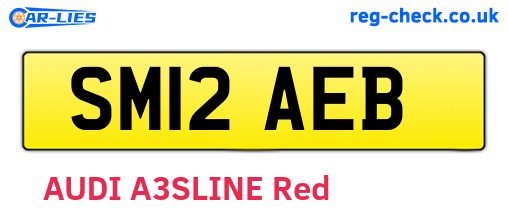 SM12AEB are the vehicle registration plates.