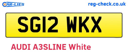 SG12WKX are the vehicle registration plates.