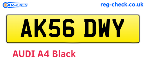 AK56DWY are the vehicle registration plates.