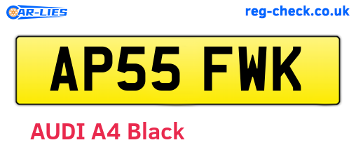 AP55FWK are the vehicle registration plates.