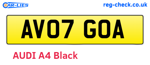 AV07GOA are the vehicle registration plates.