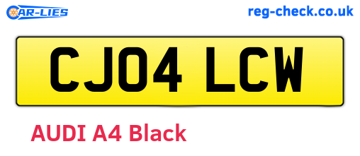 CJ04LCW are the vehicle registration plates.