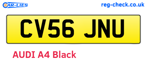 CV56JNU are the vehicle registration plates.