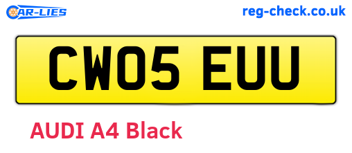 CW05EUU are the vehicle registration plates.