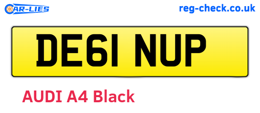 DE61NUP are the vehicle registration plates.