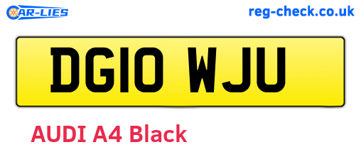 DG10WJU are the vehicle registration plates.