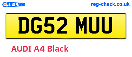 DG52MUU are the vehicle registration plates.