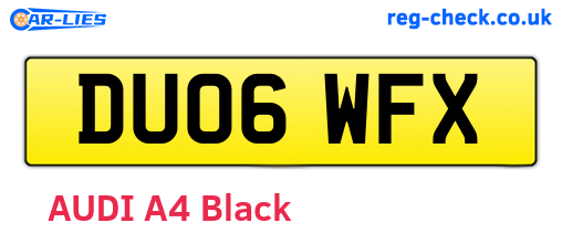 DU06WFX are the vehicle registration plates.