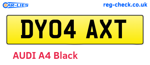 DY04AXT are the vehicle registration plates.