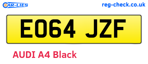 EO64JZF are the vehicle registration plates.