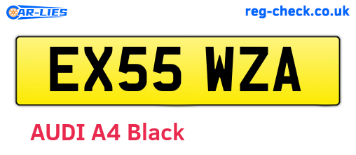 EX55WZA are the vehicle registration plates.